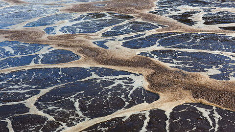 Klärschlamm in einer Kläranlage.