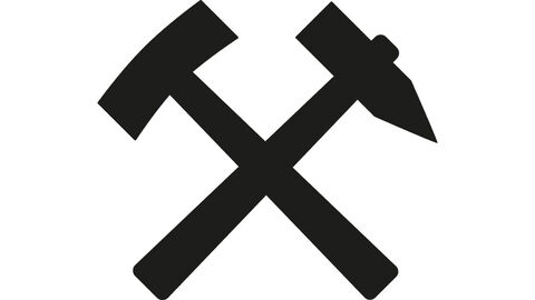 Wappen mit Schlägel und Eisen