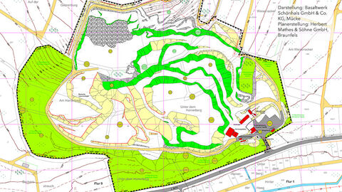 Karte zum Markscheidewesen