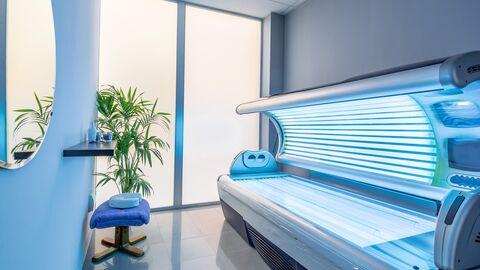 Blick auf ein Solarium