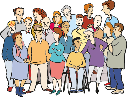 Menschen-2 Eine Gruppe von Menschen